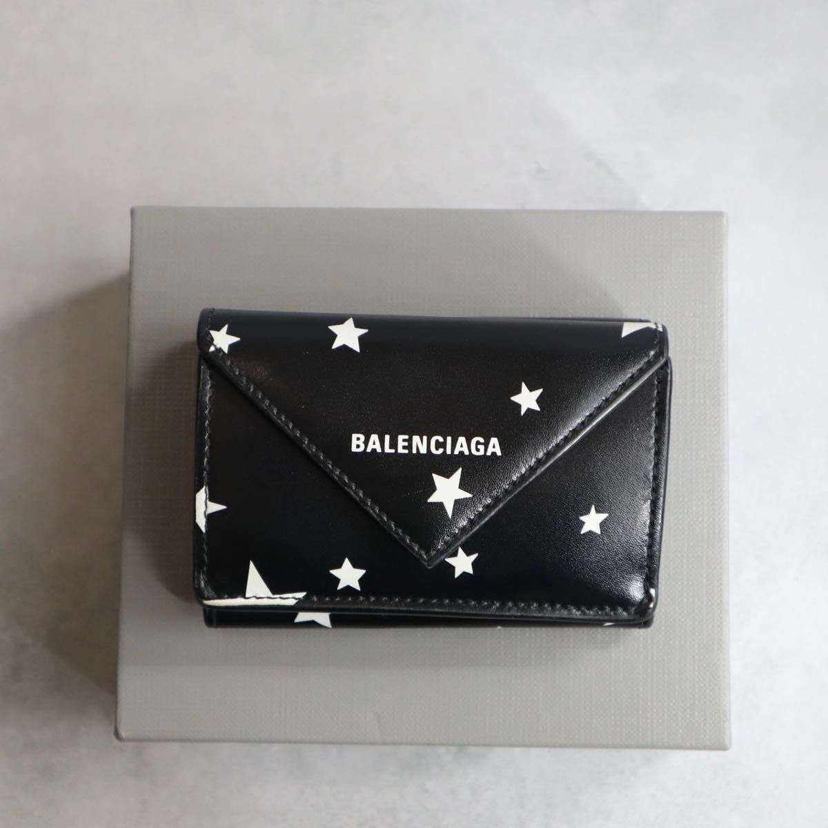 BALENCIAGA バレンシアガ / スタープリントペーパーミニウォレット