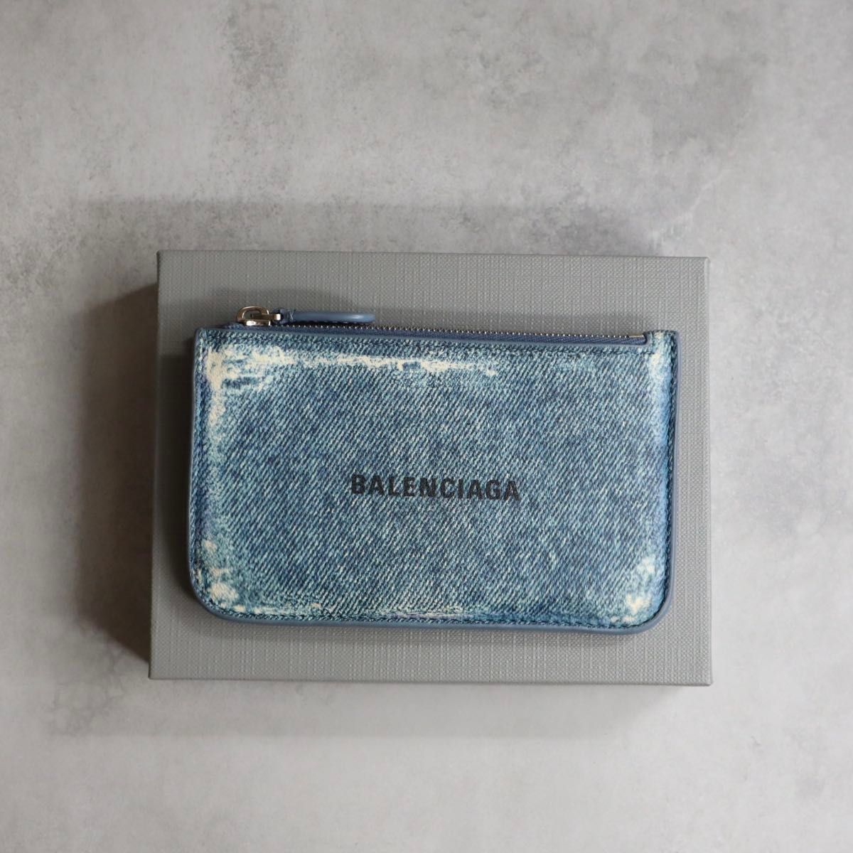 BALENCIAGA バレンシアガ / デニムプリント キャッシュ コインカードホルダー