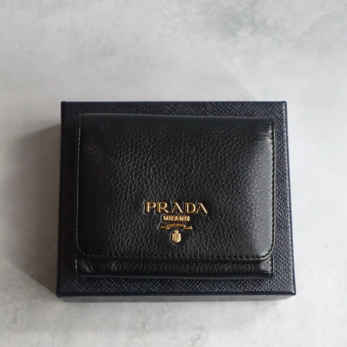 PRADA プラダ / ヴィッテログレインコンパクトウォレット